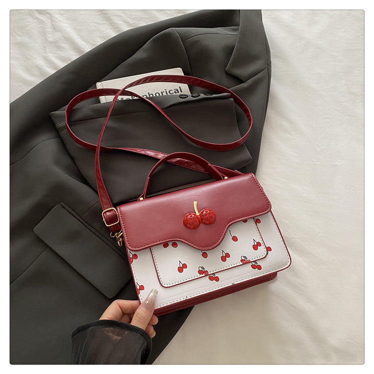 Damen verspielte Umhängetasche mit elegantem Kirschenmotiv Nord Taschen