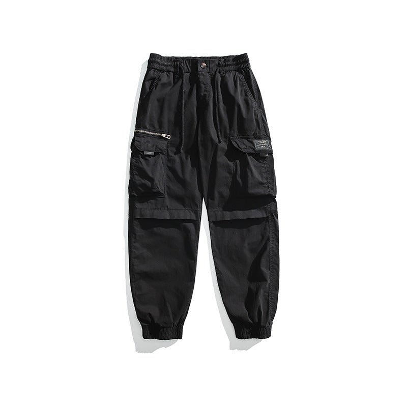 Herren Multifunktionale Cargo-Jogginghose mit Tunnelzugbund, Kniepaneelen und Mehrfachtaschen Nord Taschen