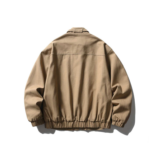Herren Kurz geschnittene funktionale Canvas-Blousonjacke mit hohem Stehkragen Nord Taschen