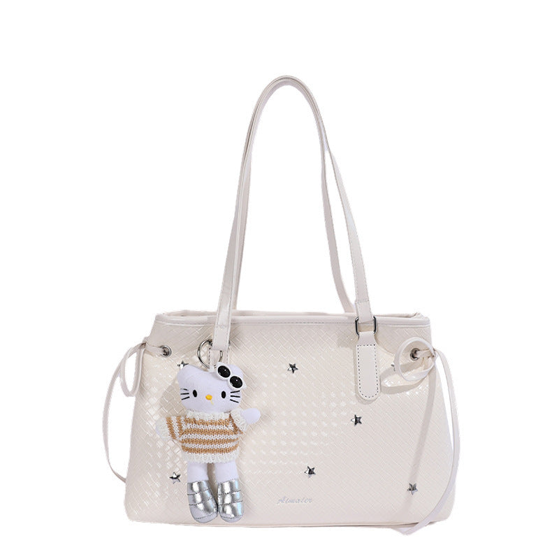 Damen Designer Handtasche mit verspieltem Anhänger und strukturiertem Obermaterial Nord Taschen