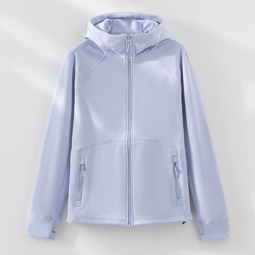 Damen Kapuzen-Fleecejacke mit durchgehendem Reißverschluss, ergonomischen Nähten und Reißverschlusstaschen Nord Taschen