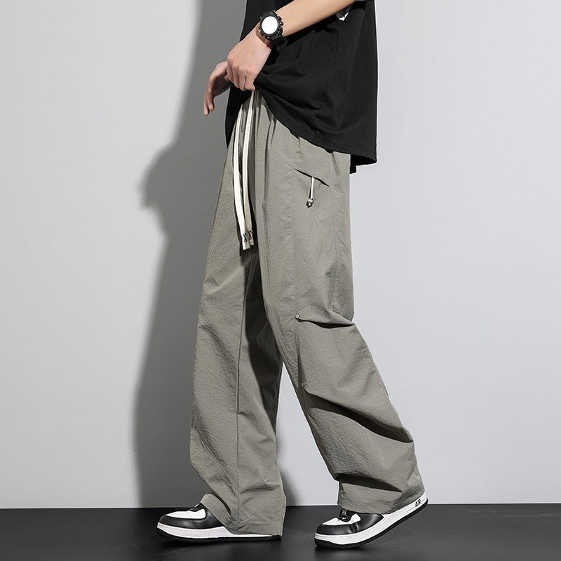 Herren Utility-Cargo-Loungehose mit Tunnelzugbund, Mehrfachtaschen & weitem Bein Nord Taschen
