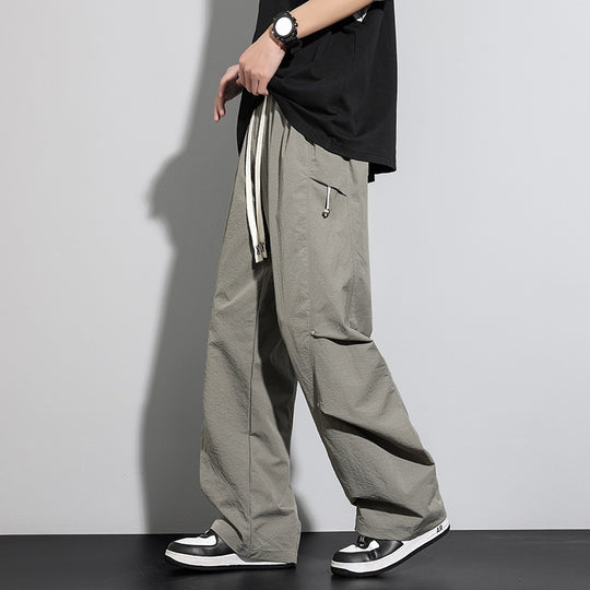 Herren Utility-Cargo-Loungehose mit Tunnelzugbund, Mehrfachtaschen & weitem Bein Nord Taschen