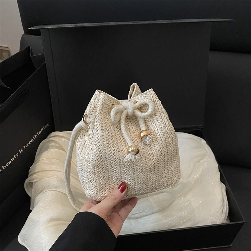 Damen Strukturierten Beuteltasche mit elegantem Kordelzug Nord Taschen