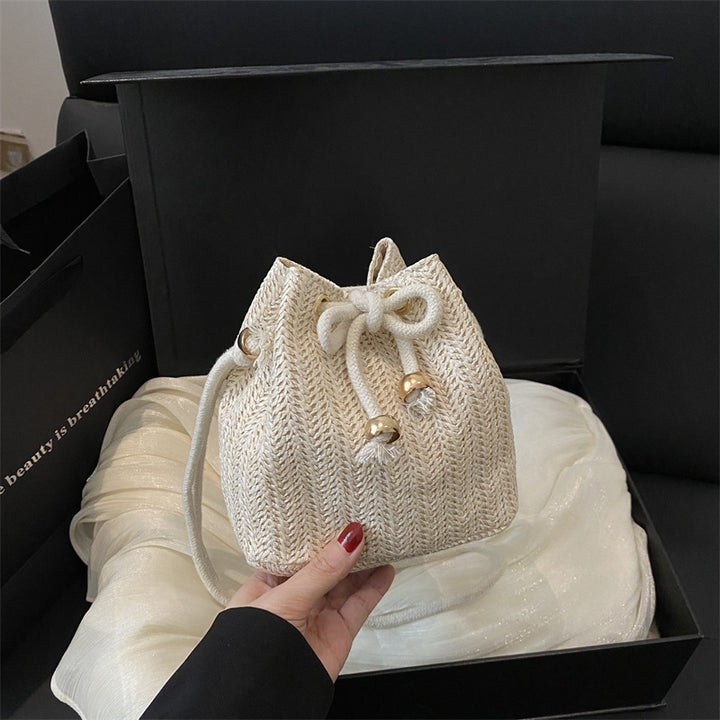Damen Strukturierten Beuteltasche mit elegantem Kordelzug Nord Taschen