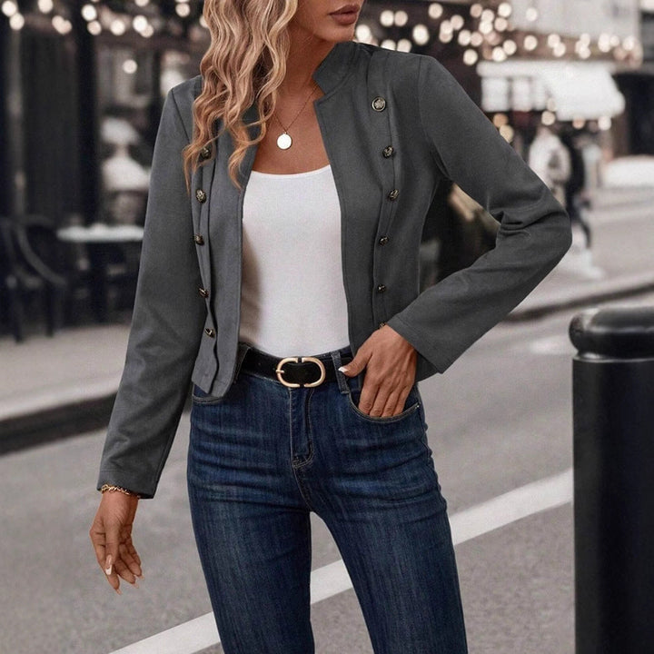 Damen romantischer Blazer mit einzigartigen Knopfdetaills