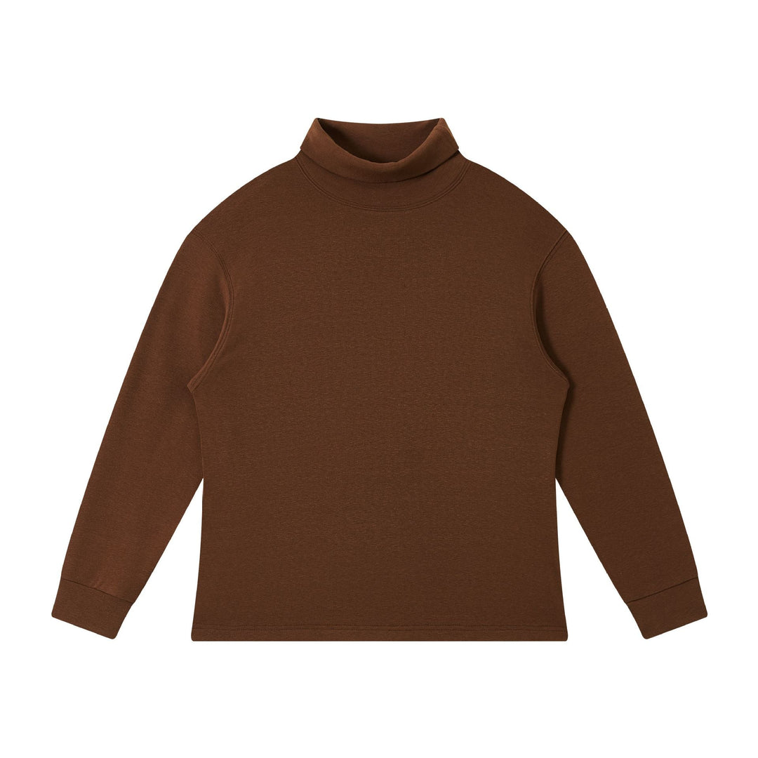Damen Feinstrukturierter Rollkragen‑Sweater aus Baumwollmix mit Raglanärmeln Nord Taschen