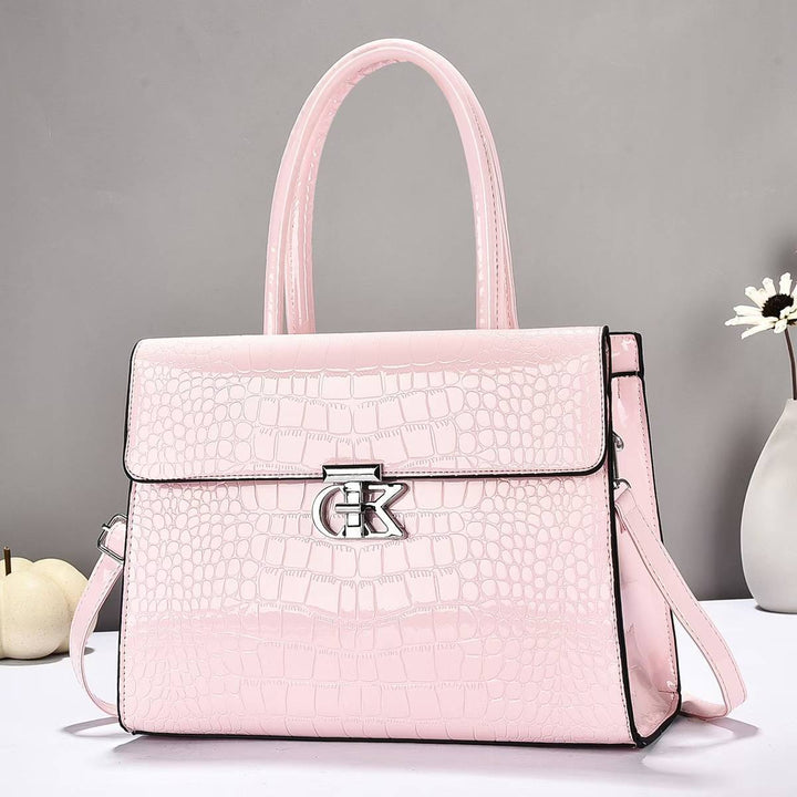 Damen elegante Handtasche mit glänzender Krokodilprägung Nord Taschen