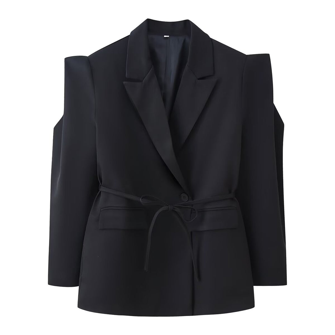Damen 1100+ taillierter Blazer mit Tunnelzug, schmaler Kordel und Pattentaschen Nord Taschen