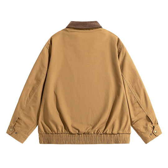 Herren Oversize-Utility-Fieldjacke mit Cordkragen, elastischem Saum & Pattentaschen Nord Taschen