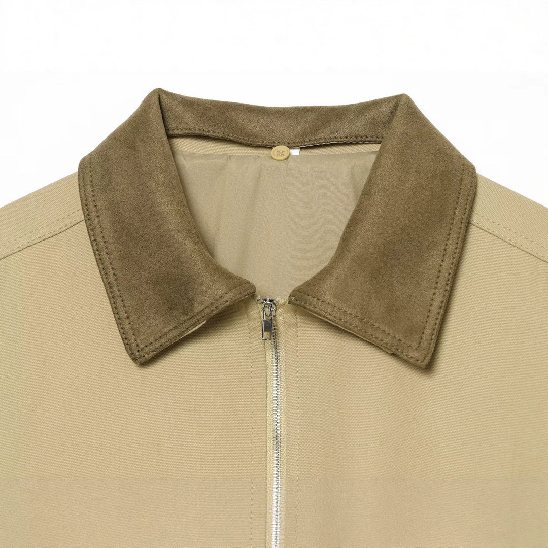 Damen Kurzblouson im Boxy‑Look mit Velourskragen und elastischem Saum Nord Taschen