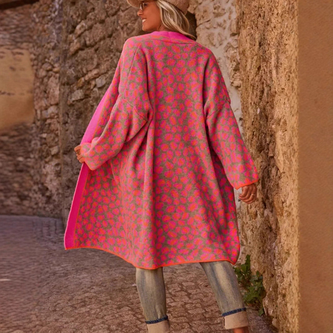 Damen modischer Cardigan mit auffälligem Muster