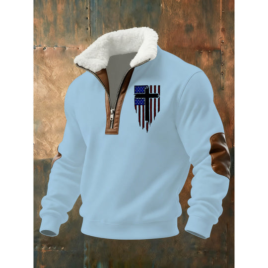 Herren Klassischer Kapuzenpullover mit Fleece-Detail Nord Taschen
