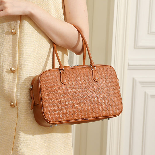 Damen elegante Umhängetasche mit geflochtener Struktur und verstellbarem Schulterriemen Nord Taschen