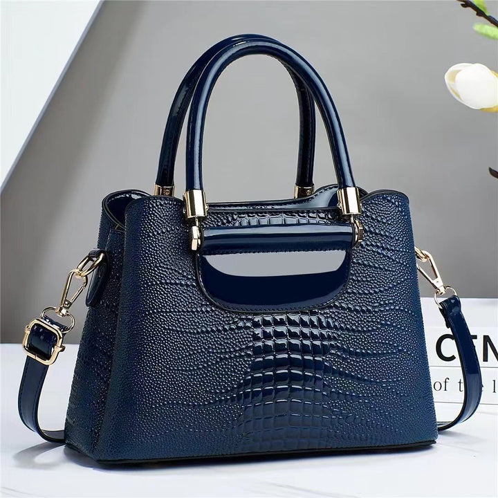 Damen Handtasche mit eleganter Krokodilprägung und abnehmbarem Schultergurt Nord Taschen