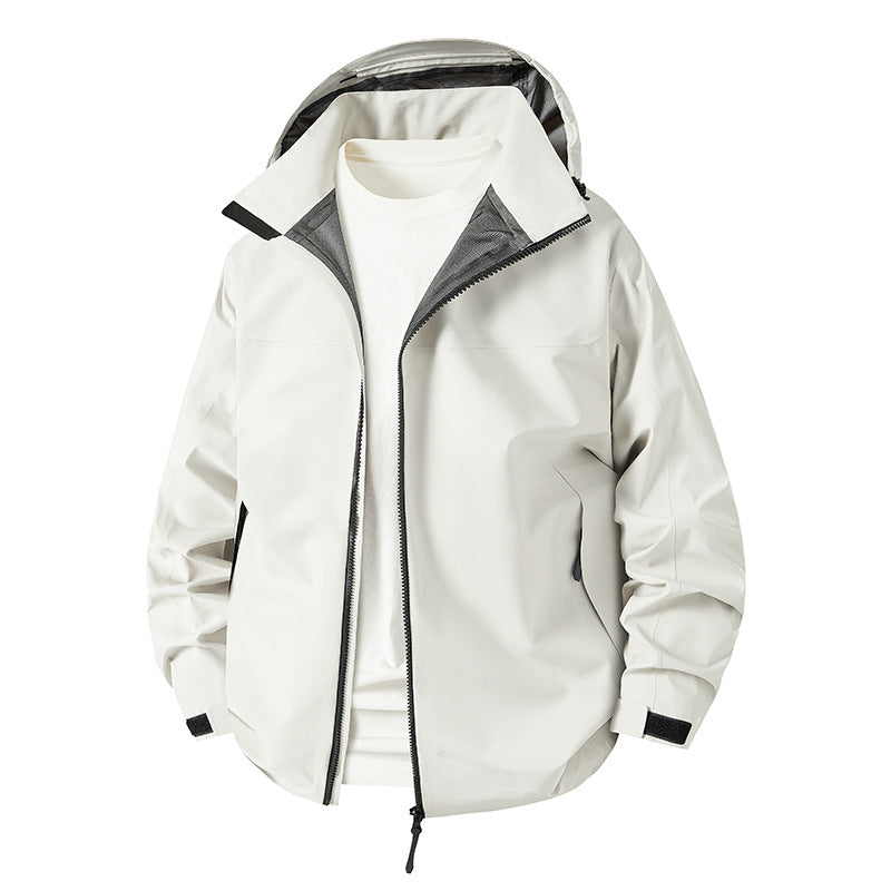 Damen Wasserabweisende atmungsaktive Kapuzenjacke mit verstellbaren Bündchen Nord Taschen