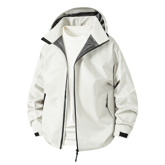 Damen Wasserabweisende atmungsaktive Kapuzenjacke mit verstellbaren Bündchen Nord Taschen