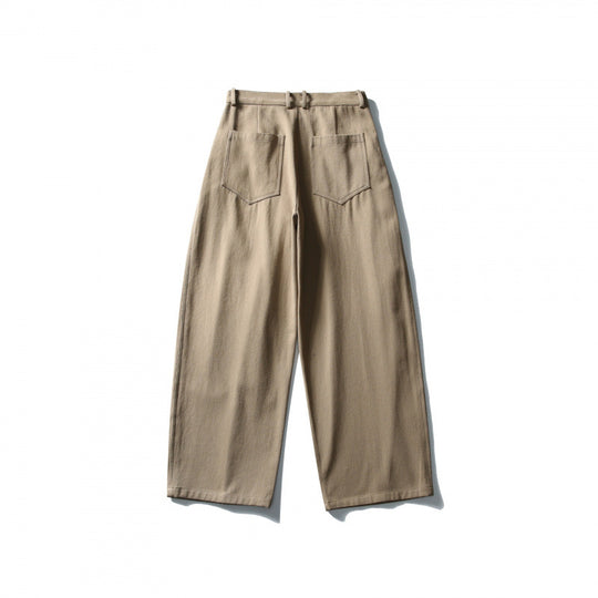 Damen Weite hochtaillierte Culotte-Hose mit Bundfalten und Eingrifftaschen Nord Taschen