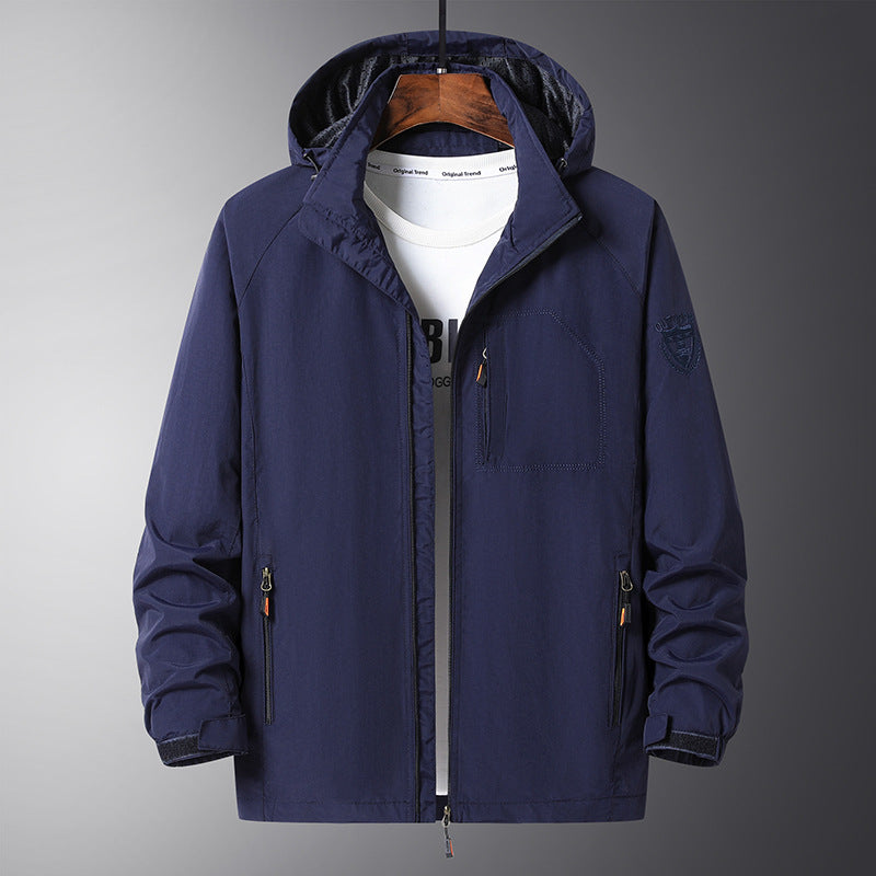 Herren Urbaner Allwetter-Reiseanorak mit Mesh-Futter und verdecktem Reißverschluss Nord Taschen
