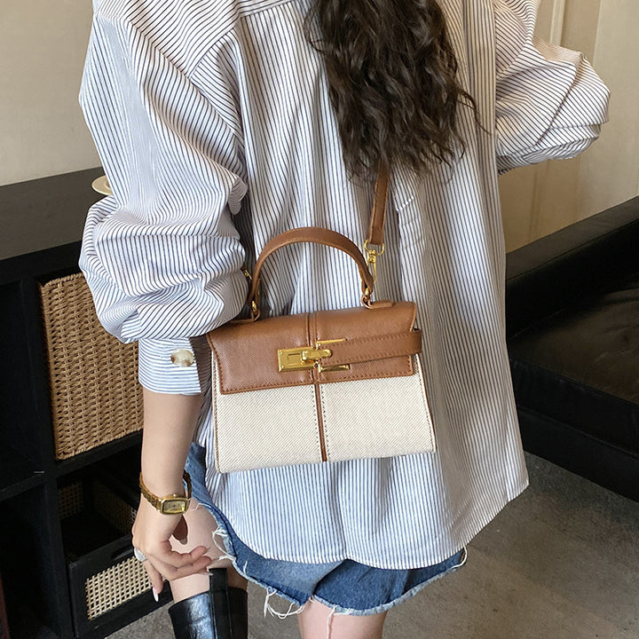 Damen strukturierte Handtasche mit elegantem Kettenverschluss Nord Taschen