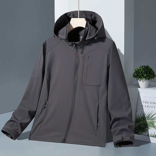 Damen Leichte Softshell-Kapuzenjacke mit wind- und wasserabweisender Membran und Brust-Reißverschlusstasche Nord Taschen