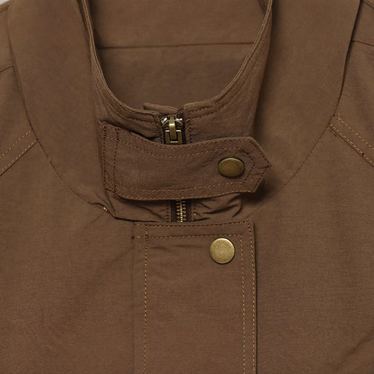 Damen Übergangsjacke mit Stehkragen, Tunnelzug und Utility-Taschen Nord Taschen
