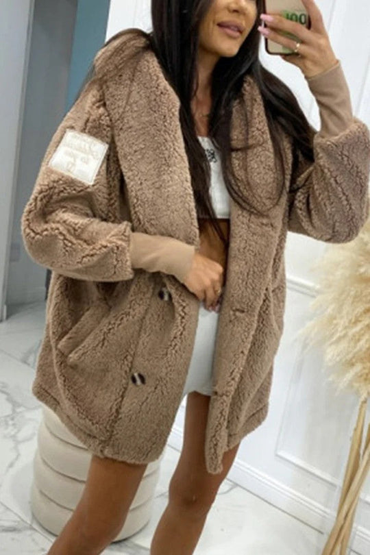 Damen Oversized Teddyjacke