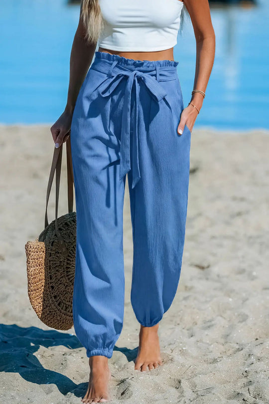 Damen Weite, lässige Strandhose Nord Taschen