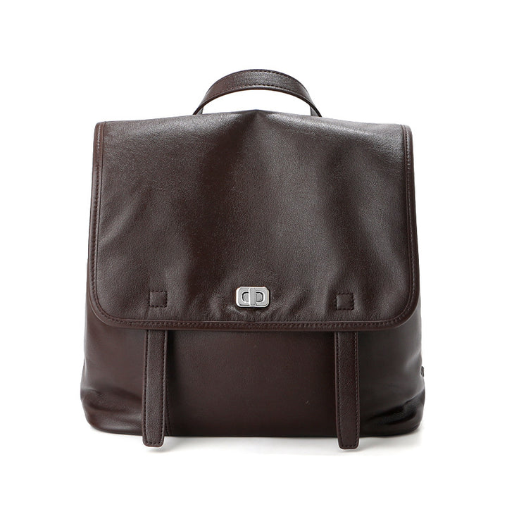 Damen Rucksack aus hochwertigem Leder mit praktischem Klappenverschluss Nord Taschen