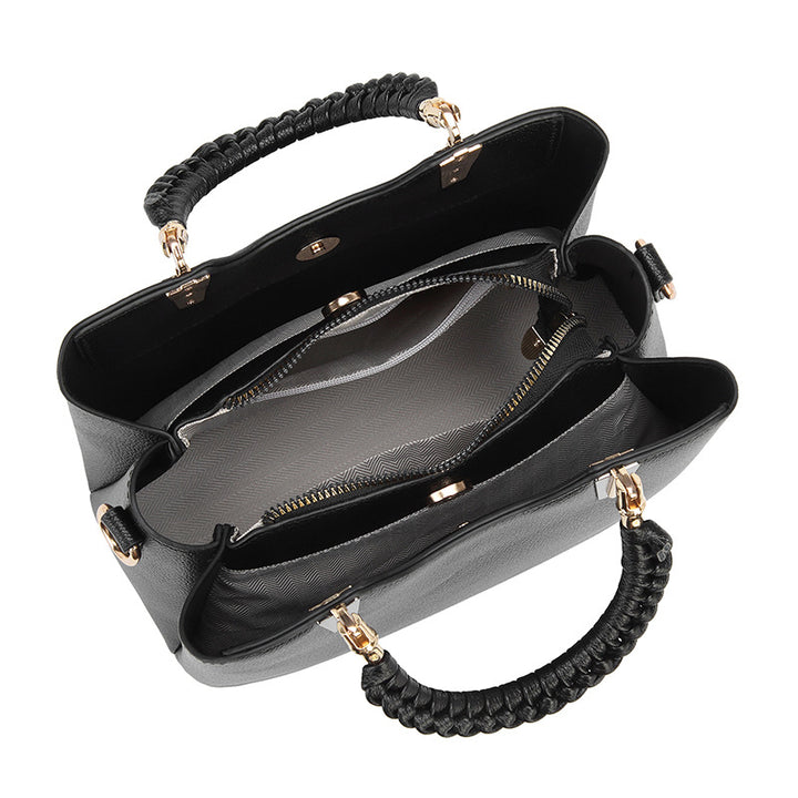 Damen Handtasche mit strukturierten Griffen und elegantem Innenfach Nord Taschen