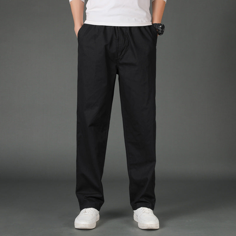 Herren Weite Baumwoll-Chinohose im Relaxed-Fit mit elastischem Komfortbund & verdeckten Eingriffstaschen Nord Taschen