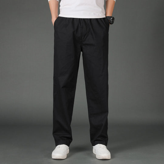 Herren Weite Baumwoll-Chinohose im Relaxed-Fit mit elastischem Komfortbund & verdeckten Eingriffstaschen Nord Taschen