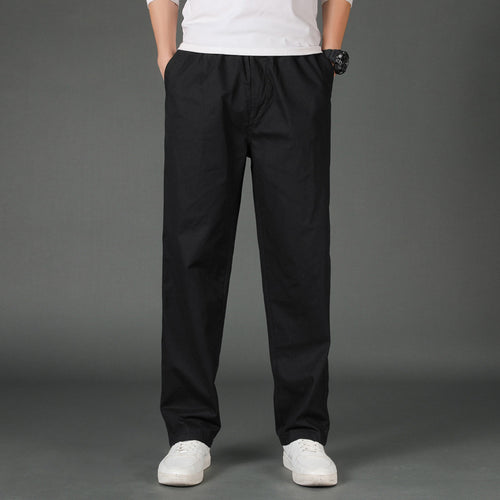 Herren Weite Baumwoll-Chinohose im Relaxed-Fit mit elastischem Komfortbund & verdeckten Eingriffstaschen Nord Taschen
