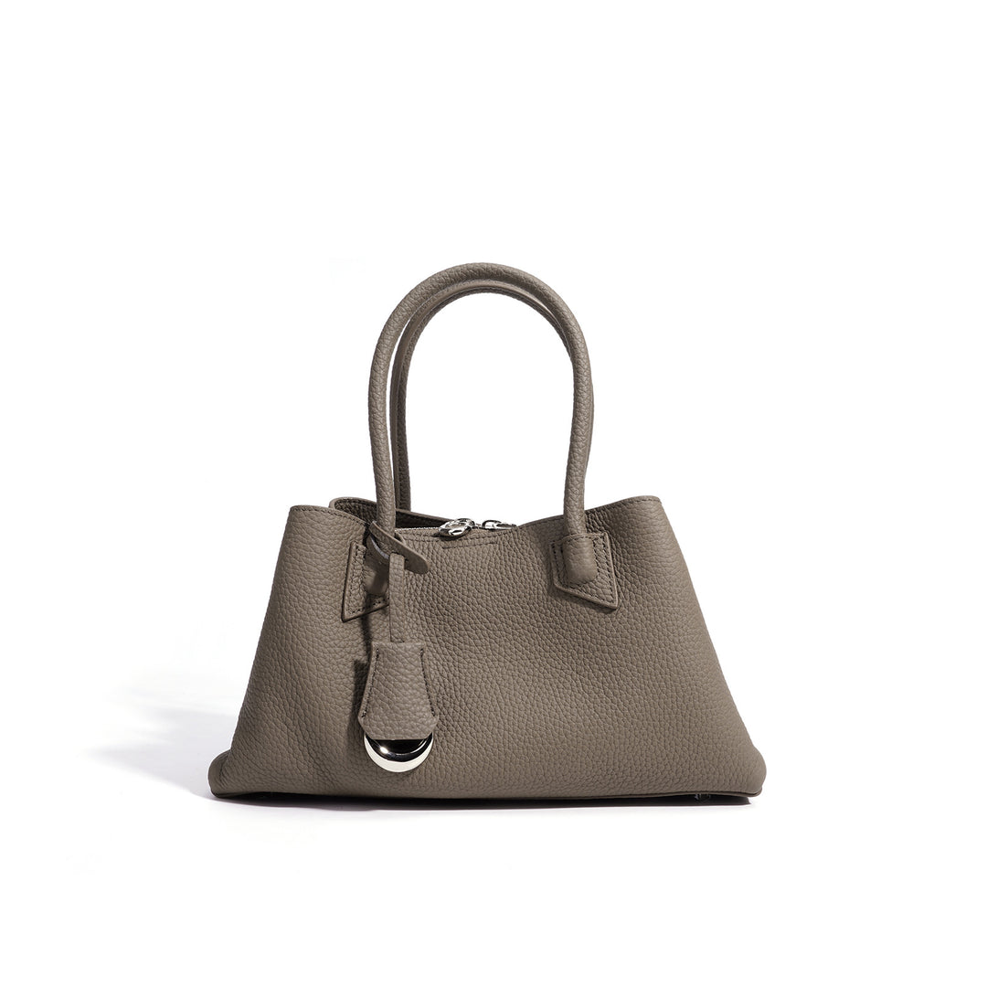 Damen strukturierte Lederhandtasche mit abnehmbarem Anhänger Nord Taschen