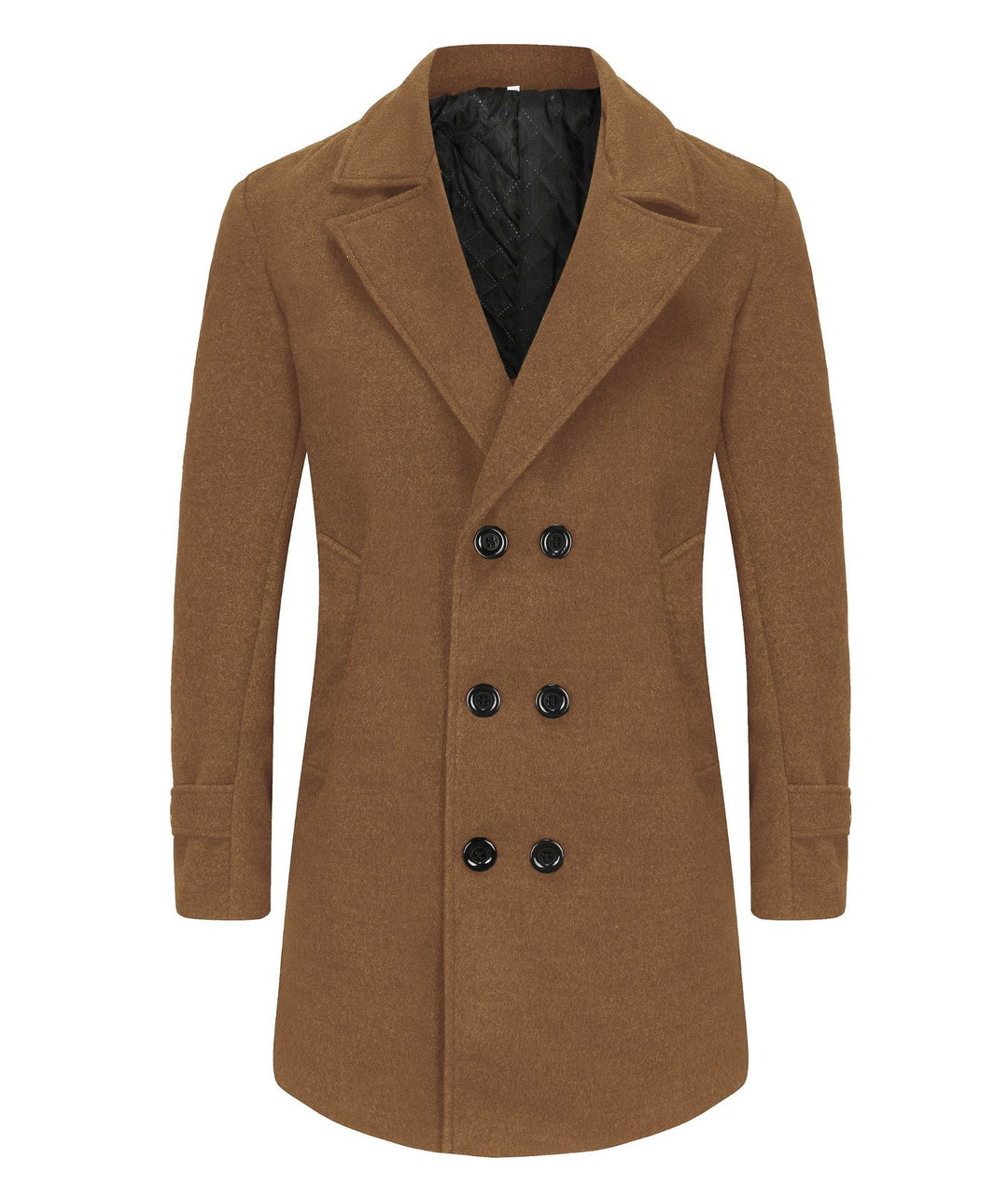 Herren Doppelreihiger City Mantel aus Wollmix mit taillierter Silhouette Nord Taschen