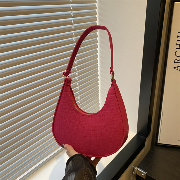 Damen stilvolle Schultertasche mit dezenter Kroko-Optik Nord Taschen