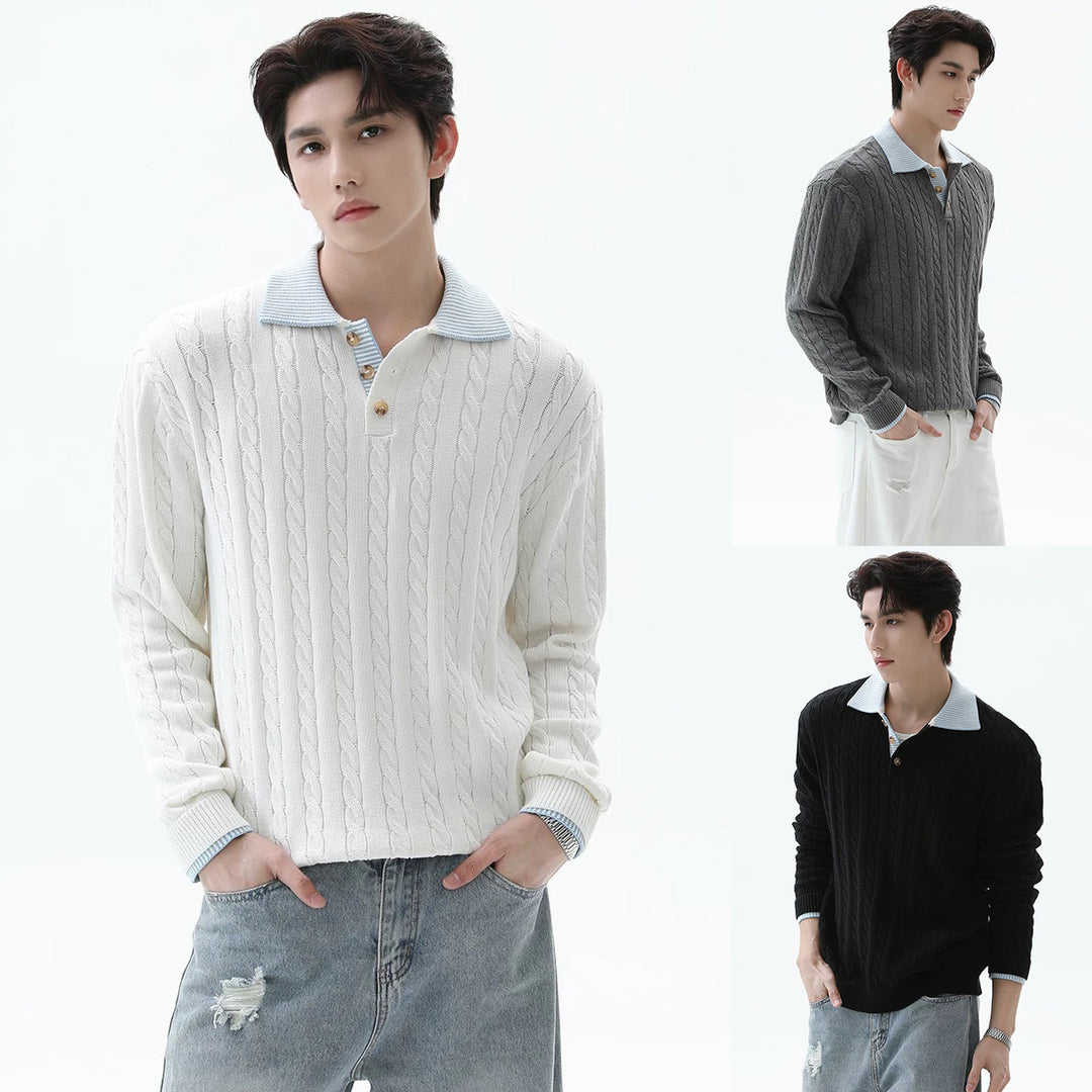 Herren Modischer Strickpullover mit strukturiertem Design Nord Taschen