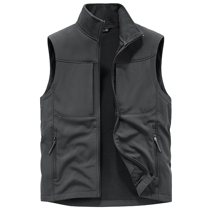 Herren Funktionale Softshell‑Weste mit Fleecefutter und winddichter Membran Nord Taschen