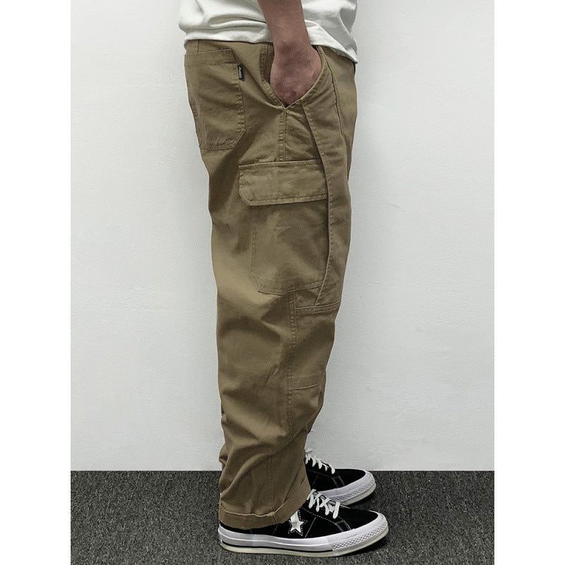 Herren Lässige Baggy-Cargo-Hose mit Knieabnähern, Multitaschen und Workwear-Details Nord Taschen