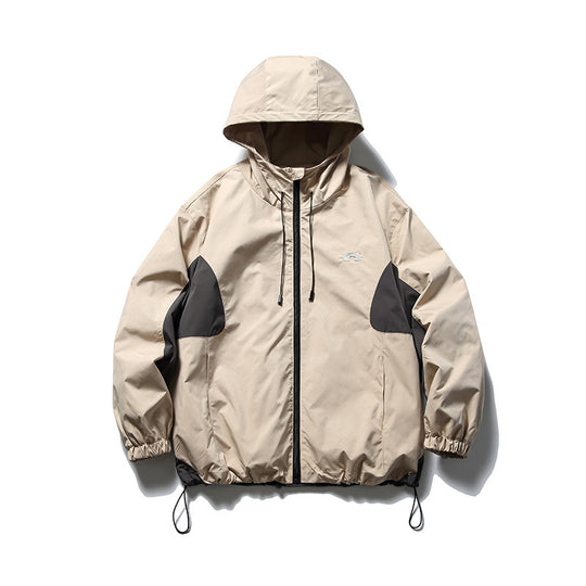 Unisex Technische Kapuzen-Überjacke im Boxy-Schnitt mit Kordelzugsaum Nord Taschen
