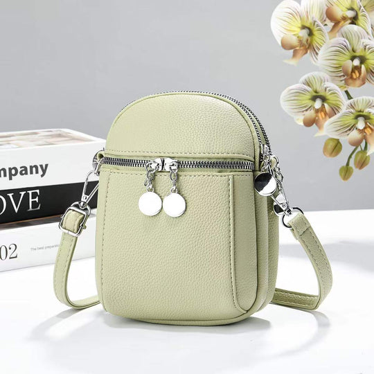 Damen kleine Umhängetasche aus strukturiertem Kunstleder mit verstellbarem Schulterriemen Nord Taschen