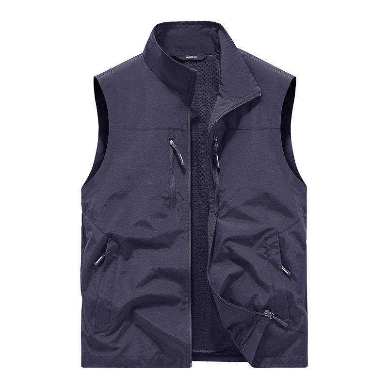 Herren Leichte Outdoorweste mit Mesh-Innenfutter und Multifunktionstaschen Nord Taschen
