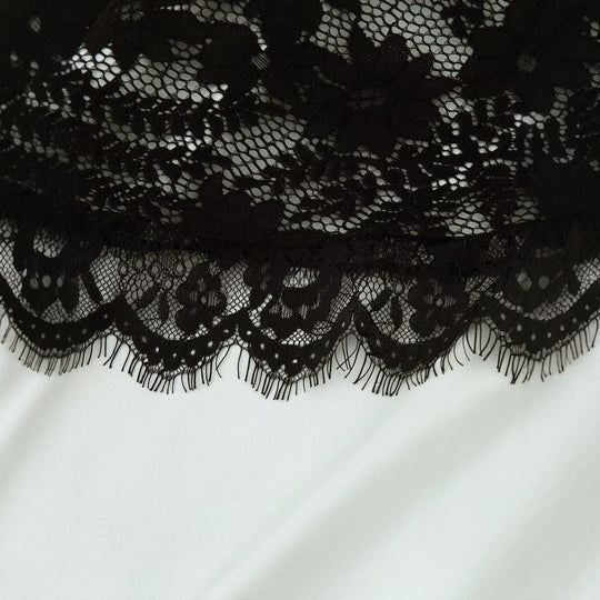 Damen Midikleid mit asymmetrischem Spitzenbesatz und Glockenärmeln Nord Taschen
