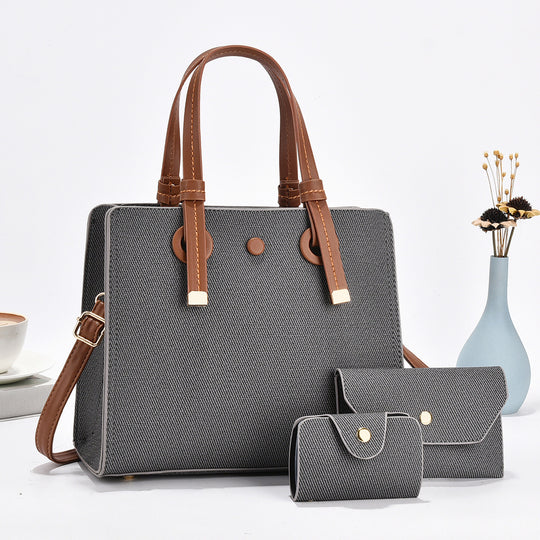 Damen modische Shopper-Tasche mit zusammenpassendem Mini-Portemonnaie von Nord Taschen