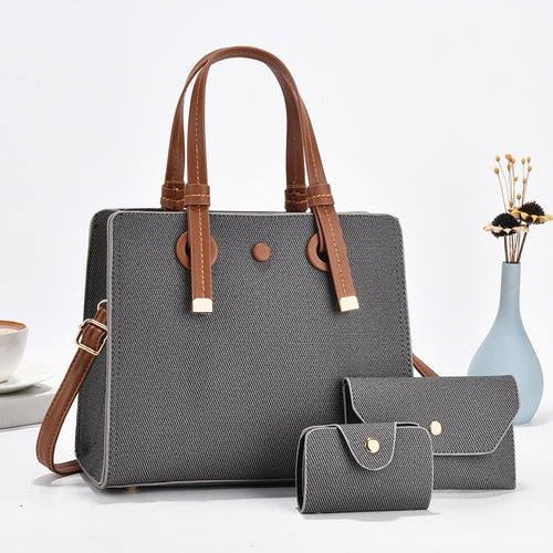 Damen modische Shopper-Tasche mit zusammenpassendem Mini-Portemonnaie von Nord Taschen