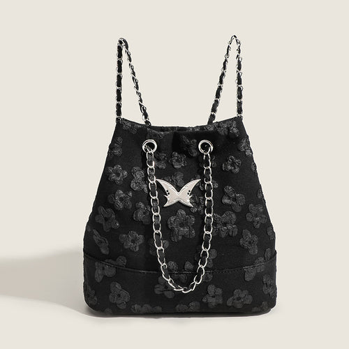 Damen Hobo-Tasche aus hochwertigem Denim mit eleganten Kettenhenkeln Nord Taschen