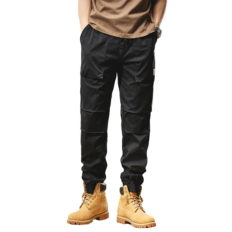 Herren Funktionale Kargo-Joggerhose mit Kniepaneelen, elastischen Bündchen und Mehrfachtaschen Nord Taschen