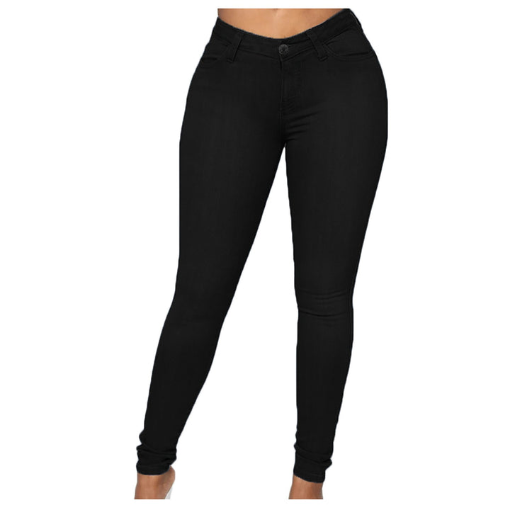 Damen hochgeschnittene Sculpt-Skinny-Jeans mit formendem Stretchbund und klassischem Five‑Pocket‑Schnitt Nord Taschen