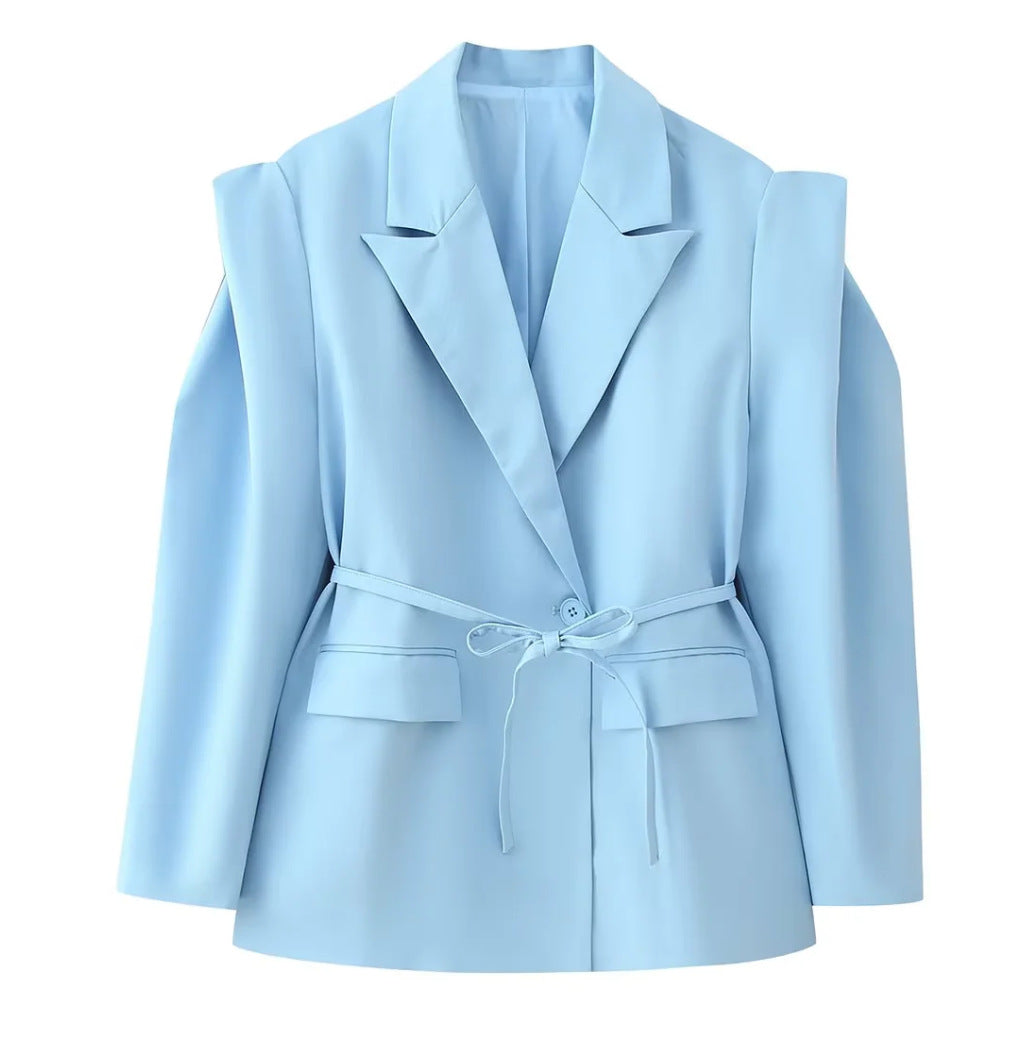 Damen 1100+ taillierter Blazer mit Tunnelzug, schmaler Kordel und Pattentaschen Nord Taschen