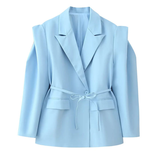 Damen 1100+ taillierter Blazer mit Tunnelzug, schmaler Kordel und Pattentaschen Nord Taschen